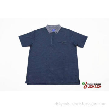 Men's Jersey Printed Oxford Collar Shirt